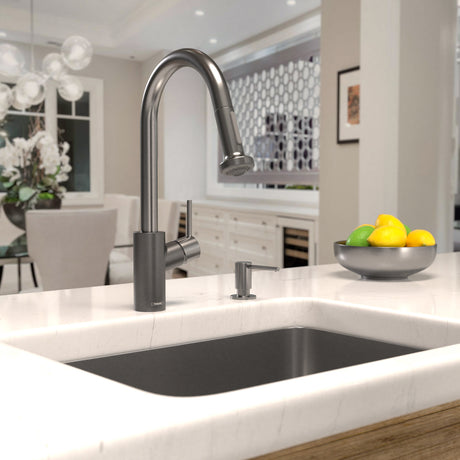 Talis S² HighArc Kitchen Faucet, 2-Spray Pull-Down, 1.75 GPM in Brushed Black Chrome