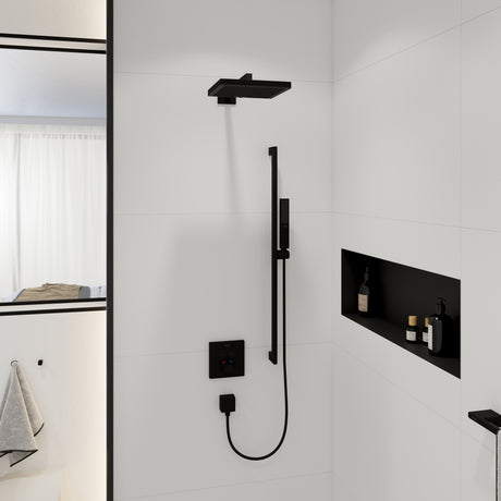 Pulsify E Showerarm E,15" in Matte Black