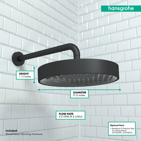 Rainfinity Showerhead 250 1-Jet, 2.5 GPM in Matte Black