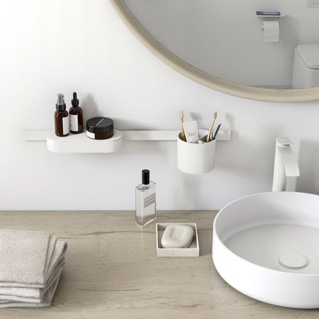 WallStoris Storage Basket with Cover in Matte White