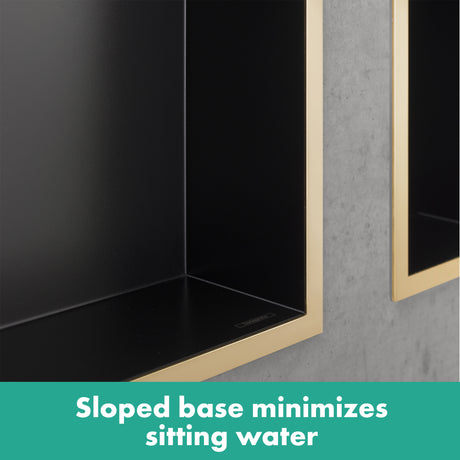 XtraStoris Original Wall Niche with Integrated Frame 12"x 12"x 4"  in Matte Black