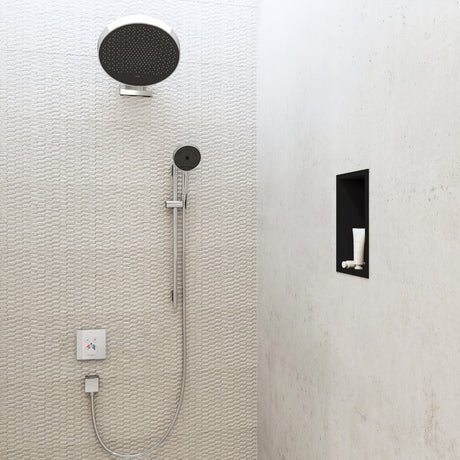 XtraStoris Original Wall Niche with Integrated Frame 12"x 6"x 4"  in Matte Black