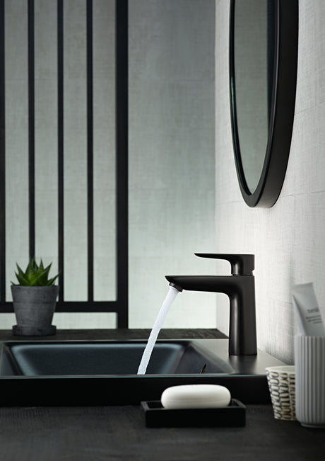 Talis E Single-Hole Faucet 110 with Pop-Up Drain, 1.2 GPM in Matte Black