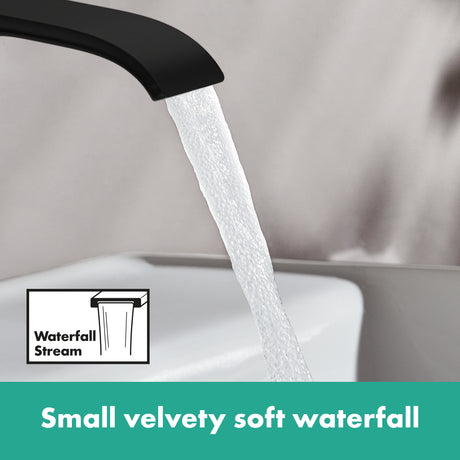Vivenis Single-hole Faucet 80 with Pop--Up Drain, 1.2 GPM in Matte Black