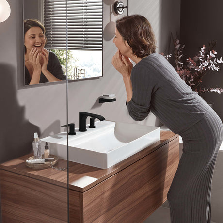 Vivenis Widespread Faucet 95 with Pop-UP Drain, 1.2 GPM in Matte Black