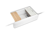 35-3/4" undermount single-bowl farmhouse workstation kitchen sink