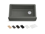 35-3/4" undermount single-bowl farmhouse workstation kitchen sink