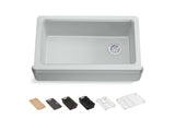 35-3/4" undermount single-bowl farmhouse workstation kitchen sink