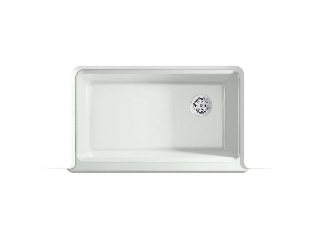 35-3/4" undermount single-bowl farmhouse workstation kitchen sink