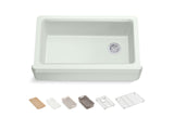 35-3/4" undermount single-bowl farmhouse workstation kitchen sink