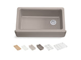 35-3/4" undermount single-bowl farmhouse workstation kitchen sink