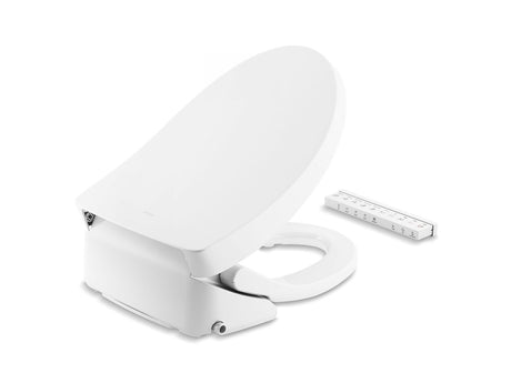 Elongated bidet toilet seat with remote control