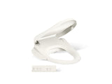 Elongated bidet toilet seat with remote control