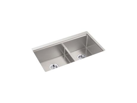 32" undermount double-bowl workstation kitchen sink