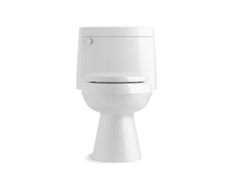 One-piece elongated toilet with concealed trapway, 1.28 gpf