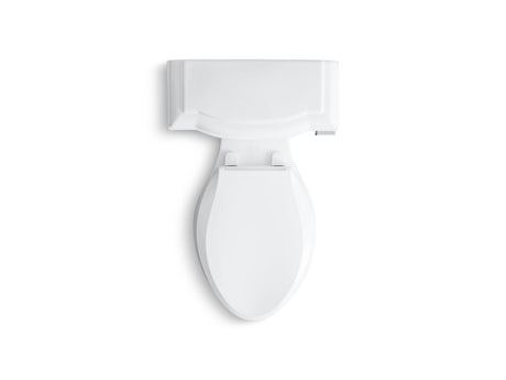 Two-piece elongated toilet, 1.28 gpf