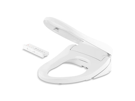 Elongated bidet toilet seat with remote control