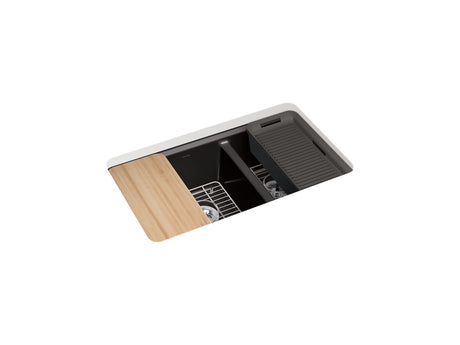 K-8669-5UPC-7 RIVERBY OFFSET UNDERMOUNT SINK