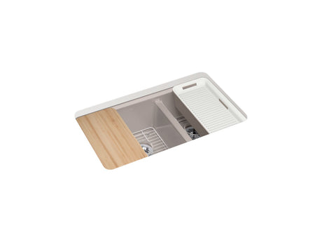 K-8669-5UPC-TRF RIVERBY OFFSET UNDERMOUNT SINK