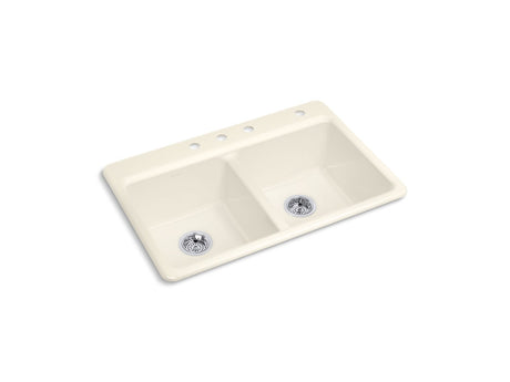 K-8679-4A1-96 RIVERBY DOUBLE EQUAL TOP MOUNT SINK