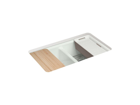 K-8679-5UPC-FF RIVERBY DOUBLE EQUAL UNDERMOUNT SINK