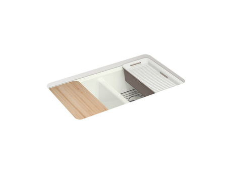 K-8679-5UPC-NY RIVERBY DOUBLE EQUAL UNDERMOUNT SINK