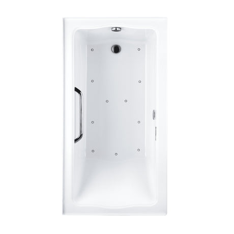 ACRYLIC AIRBATH CLAYTON 6032T3 COTTON CP GRAB BAR R DRAIN