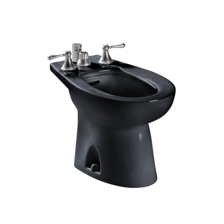 Piedmont® Deck Mount Vertical Spray Flushing Rim Bidet, Ebony