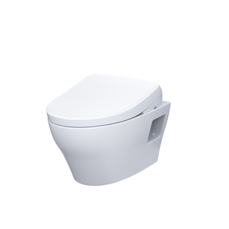 WASHLET®+ EP Wall-Hung Elongated Toilet with S7A Contemporary Bidet Seat and DuoFit® In-Wall 0.9 and 1.28 GPF Auto Dual-Flush Tank System, Matte Silver