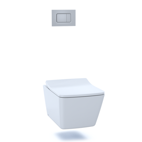 SP Wall-Hung Square-Shape Toilet and DuoFit® In-Wall 1.28 and 0.9 GPF Dual-Flush Tank System with Copper Supply