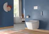 SW WASHLET®+ Ready Square Electronic Bidet Toilet Seat with Auto Flush Ready Cotton White