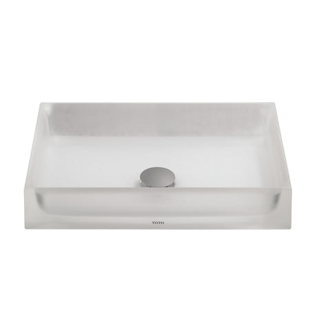 Luminist™ Rectangular Vessel Bathroom Sink, Frosted White
