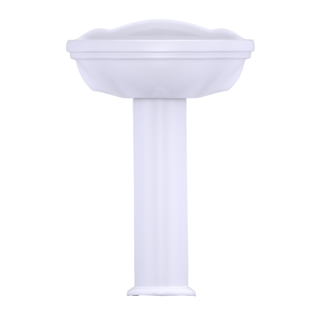Whitney® Oval Pedestal Bathroom Sink for 8 Inch Center Faucets, Cotton White