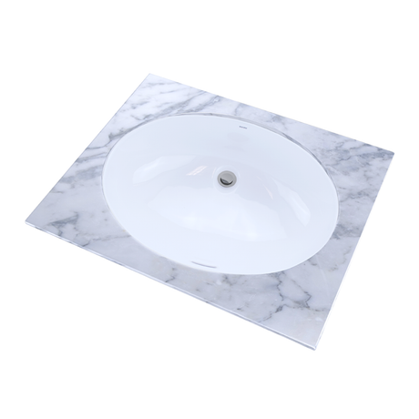24" Oval Undermount Bathroom Sink with CEFIONTECT®, Cotton White