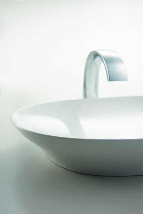 Kiwami® Oval 16 Inch Vessel Bathroom Sink with CEFIONTECT®, Cotton White