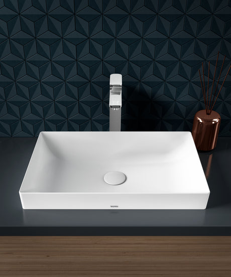 Kiwami® Rectangular 23" Vessel Bathroom Sink with CEFIONTECT®, CLEAN MATTE