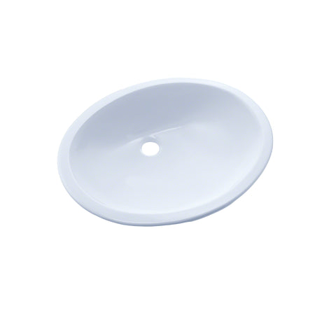 17" x 14" Oval Undermount Bathroom Sink, Cotton White