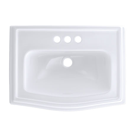 Clayton® Rectangular Self-Rimming Drop-In Bathroom Sink for 4 Inch Center Faucets, Cotton White