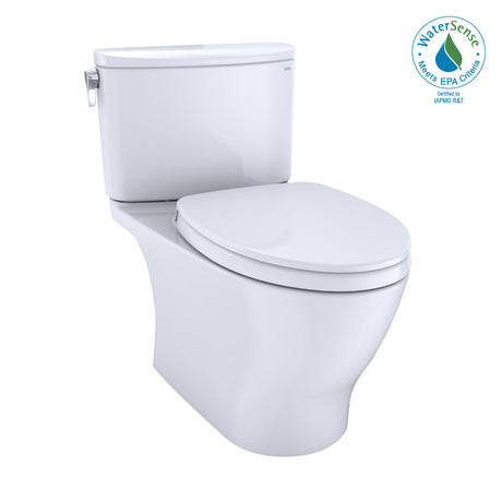 Nexus® 1G® Two-Piece Elongated 1.0 GPF Universal Height Toilet with CEFIONTECT® and SS124 SoftClose Seat, WASHLET®+ Ready, Cotton White