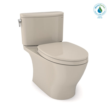 Nexus® 1G® Two-Piece Elongated 1.0 GPF Universal Height Toilet with CEFIONTECT® and SS124 SoftClose Seat,  WASHLET®+ Ready, Bone