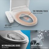 WASHLET® C2 Electronic Bidet Toilet Seat with PREMIST and EWATER+ Wand Cleaning, Round, Cotton White