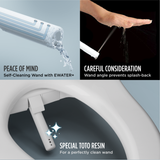 WASHLET® C2 Electronic Bidet Toilet Seat with PREMIST and EWATER+ Wand Cleaning, Round, Cotton White