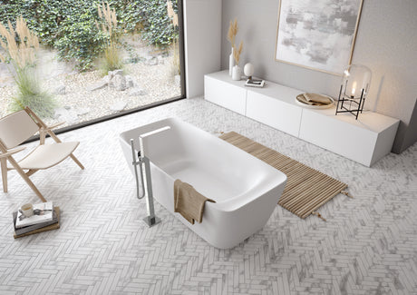 Flotation Freestanding Soaker Tub with RECLINE COMFORT™, Gloss White
