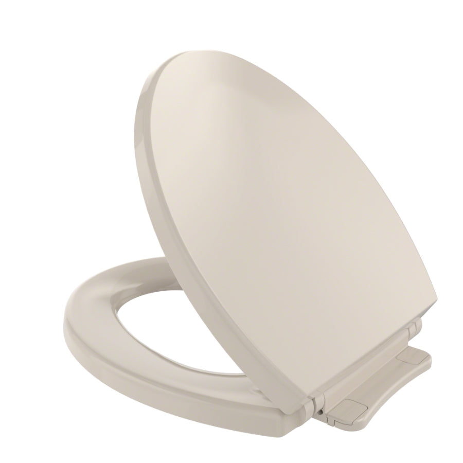 SoftClose® Non Slamming, Slow Close Round Toilet Seat and Lid, Bone