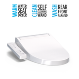 WASHLET® KC2 Electronic Bidet Toilet Seat with Heated Seat and SoftClose Lid, Elongated, Cotton White