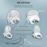 WASHLET® KC2 Electronic Bidet Toilet Seat with Heated Seat and SoftClose Lid, Elongated, Cotton White