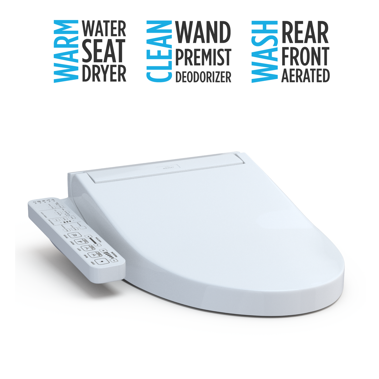 WASHLET® C2 Electronic Bidet Toilet Seat with PREMIST and EWATER+ Wand Cleaning, Round, Cotton White