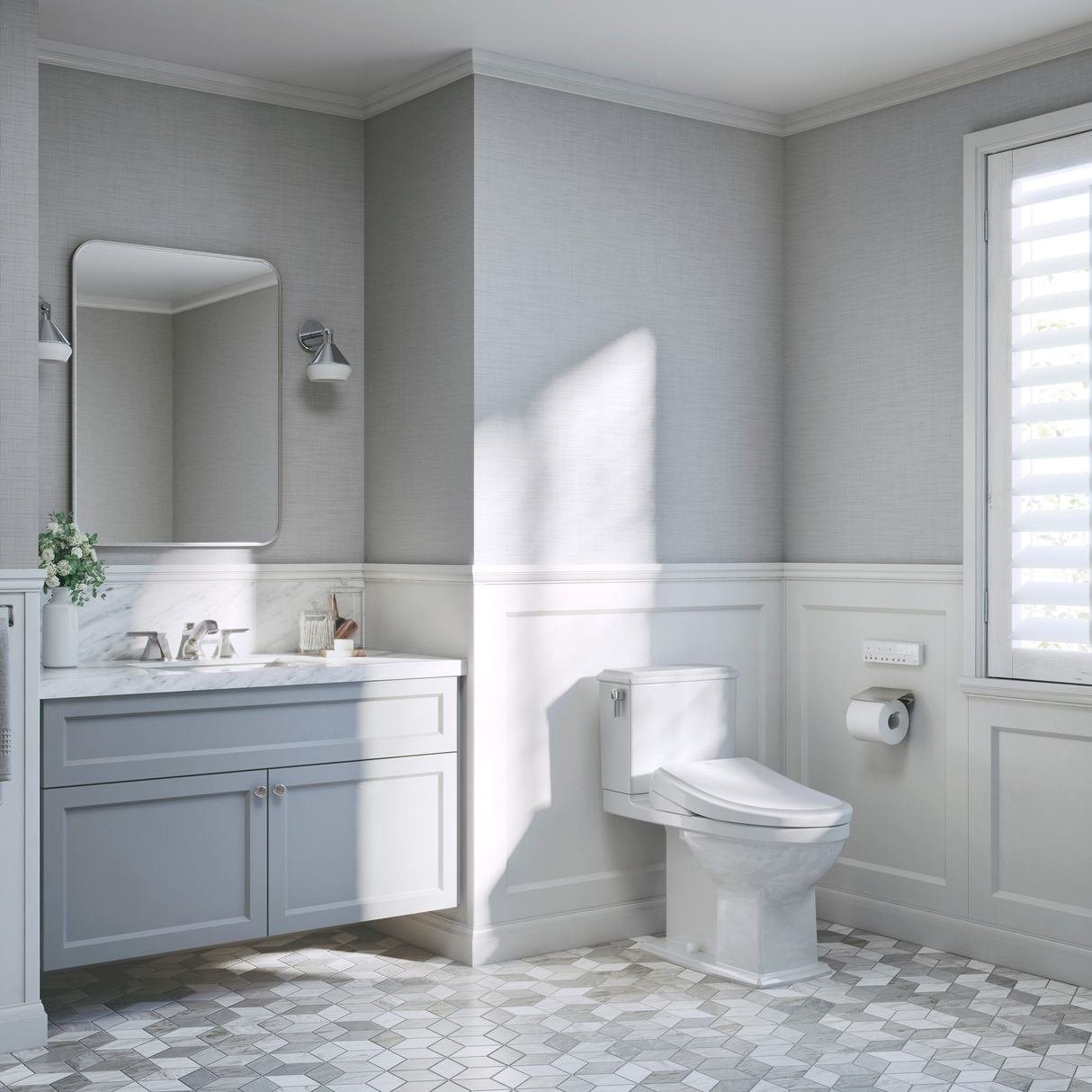 S7 WASHLET®+ Electronic Bidet Toilet Seat with EWATER+® Bowl and Wand Cleaning and Classic Lid, Elongated, Cotton White