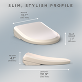 S7A WASHLET® Electronic Bidet Toilet Seat with EWATER+® Bowl and Wand Cleaning and Auto Open and Close Classic Lid, Elongated, Sedona Beige