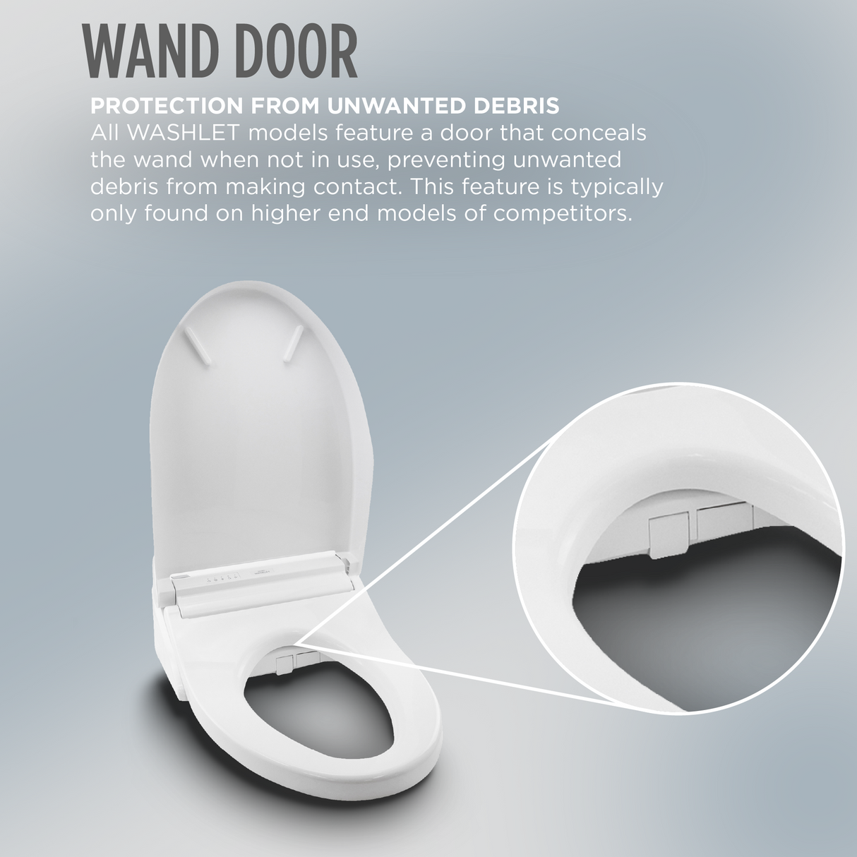 S7A WASHLET®+ Electronic Bidet Toilet Seat, EWATER+® Bowl and Wand Cleaning, Auto Open and Close Classic Lid, Elongated, Cotton White